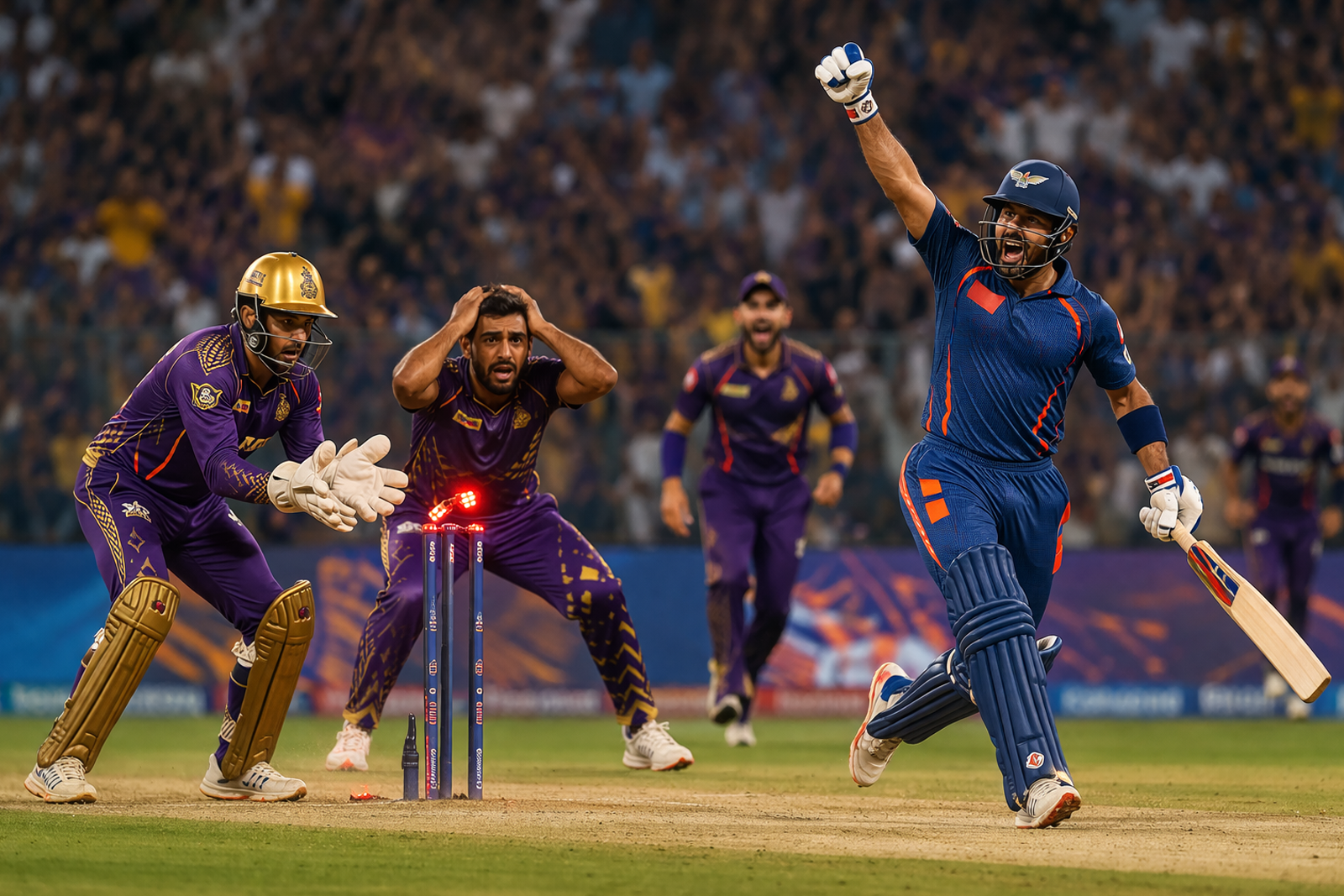 LSG Edge Past KKR in Last-Over Thriller at Eden Gardens